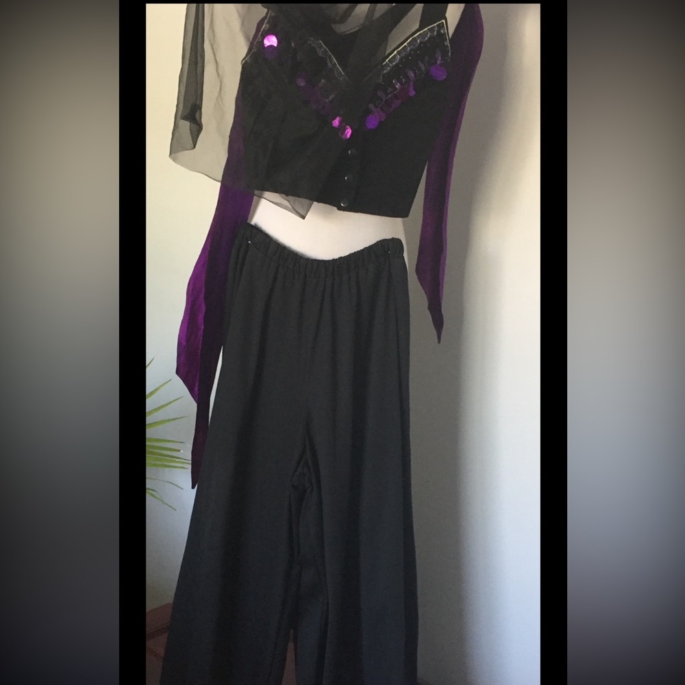 Black and Purple Genie Two-Piece Outfit